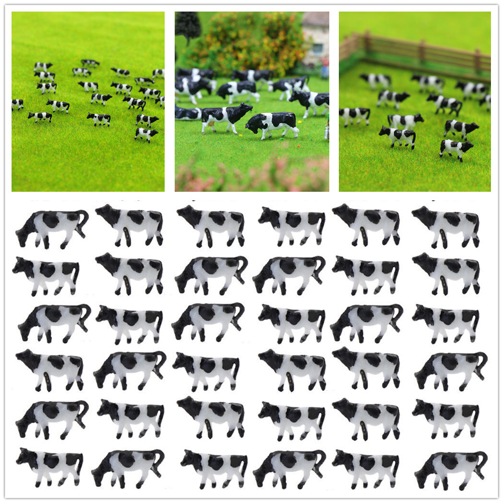 Model Kit Horse - 60Pcs HO/N Scale Model Miniature Horses