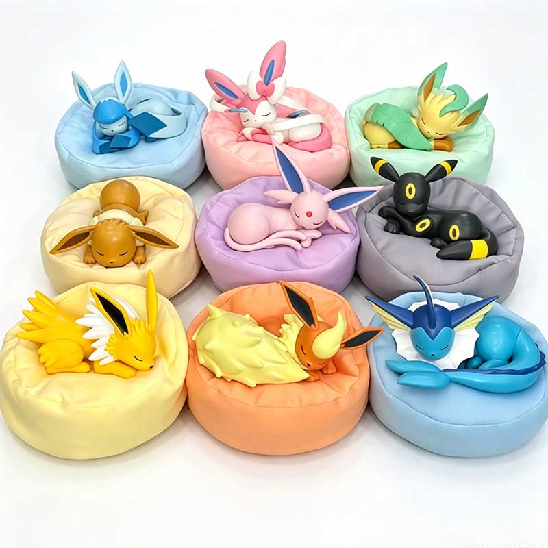 9pcs Anime Pokémon Eevee Figur - Model Kit Eevee review and price