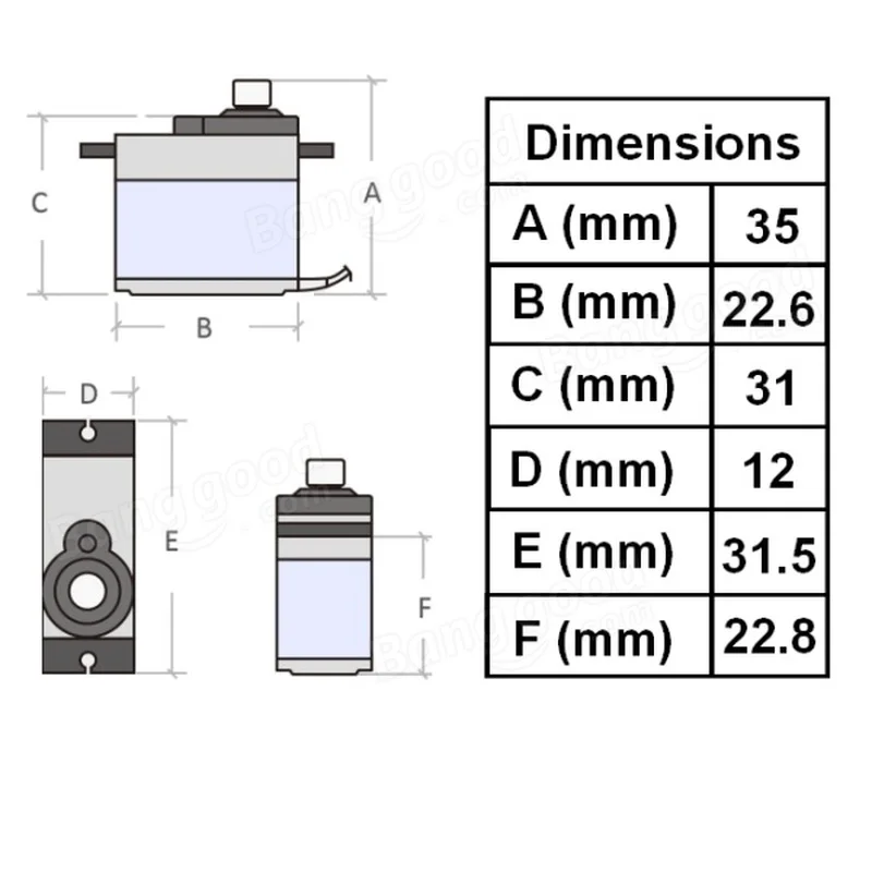 4PCS MG92B 13.8g 3.5KG Torque  - Model Kit Helicopter review and price