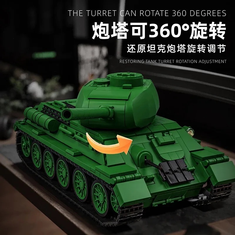 T34-85 Tank Model Kit 1263PCS  - Model Kit Quick review and price