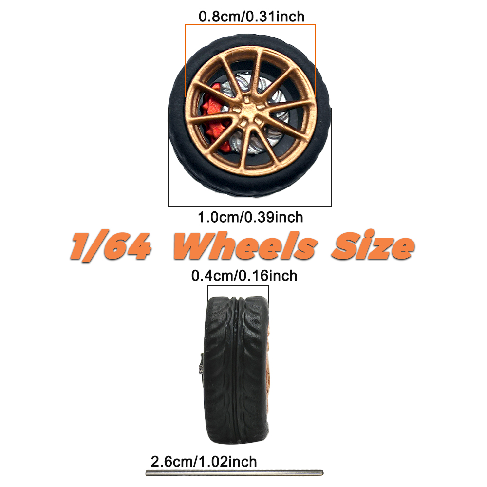 1/64 Model Car Wheels Tires 8  - Model Kit Accessories review and price